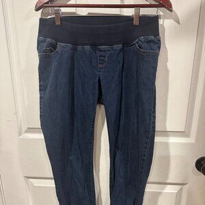 Liz Lange Maternity Jeans Straight Pull On Comfort Stretch Denim Size 6 264